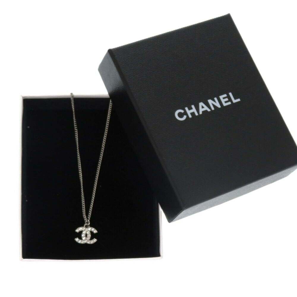 CHANEL Authentic Silver Logo Necklace - Picture 4 of 9